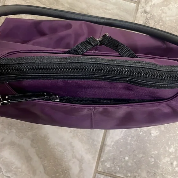 Samsonite Jordyn Laptop Tote Bag‎ Briefcase Purple Black Padded Laptop Pocket - Picture 7 of 15